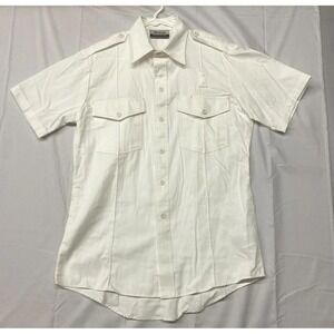 Workrite Fire Service Shirt Women 40 White Cotton Shoulder Loop Fire Resistant